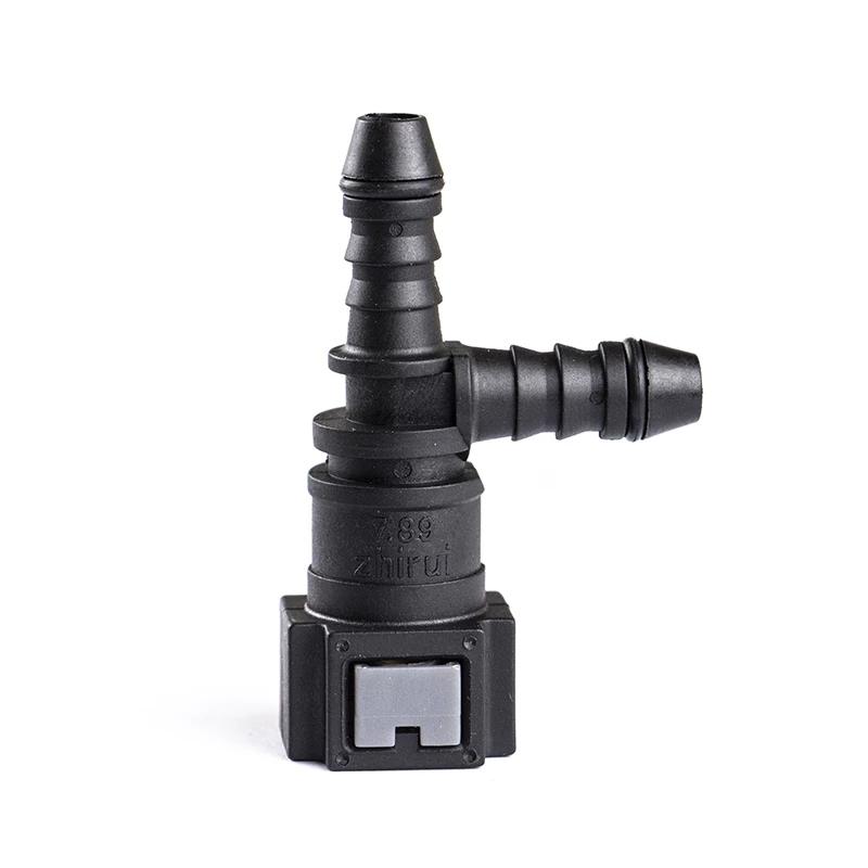 5Pcs High Quality Automotive Fuel Line 7.89 ID6 F-Type 180 Degree Straight Coupling Female Quick Connector