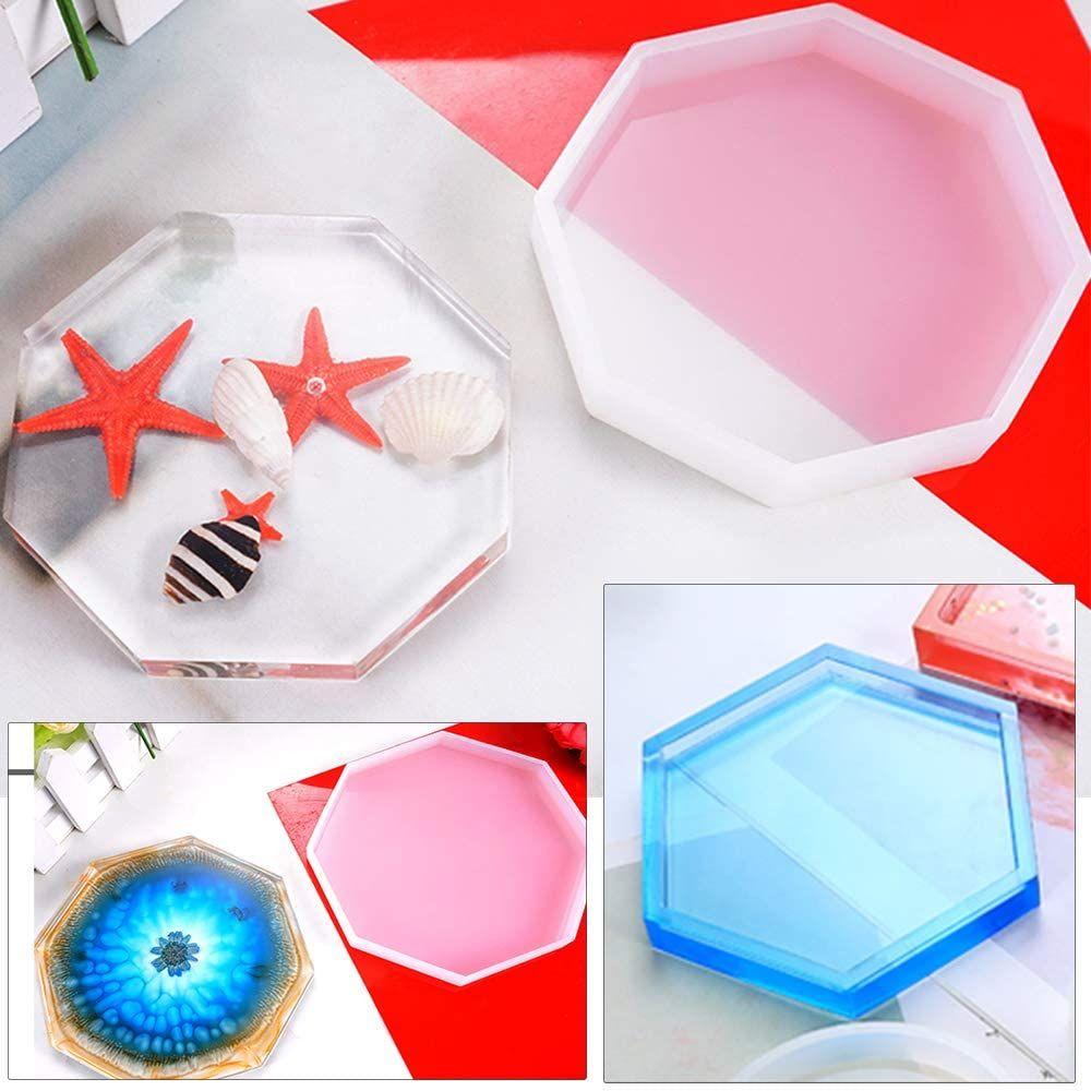 Transparent DIY Handmade Craft Crystal Glue Dropping Tool Teacup Mat Mold Silicone Molds Coaster