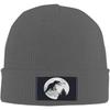 Dinosaur Bicycle Moon Daily Unisex Beanie Hat for Unisex Women Acrylic Hat Winter Cozy Warm Stretch Thick Trendy Outdoor Knit Cap