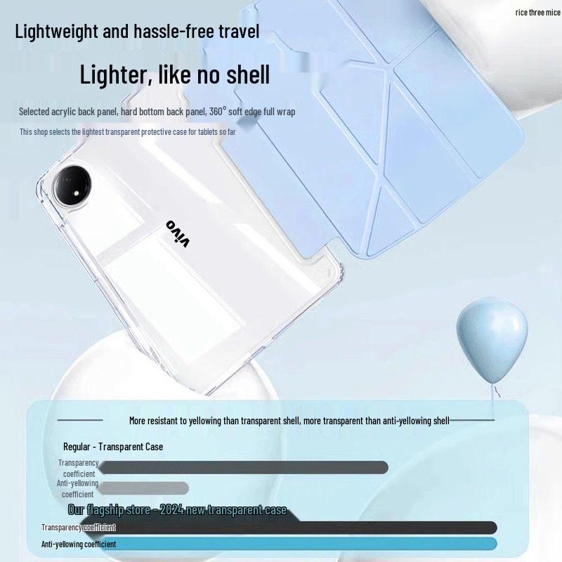 Vivopad 5Pro/3Pro Anti-Drop Protective Case with Pen Slot & Y-Shaped Trifold Acrylic Cover