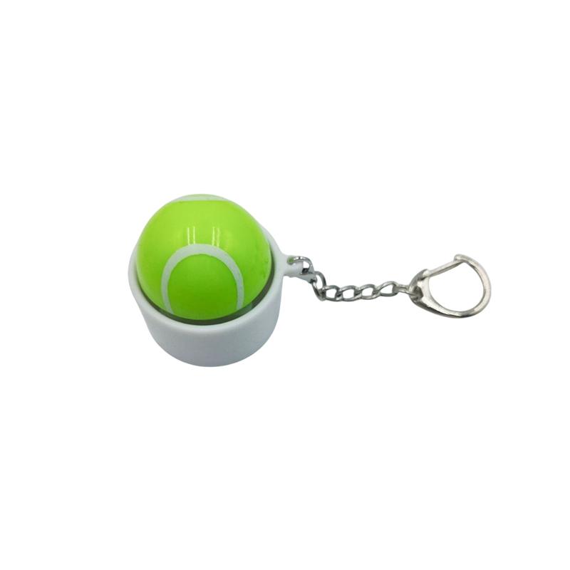 Creative 3D Print Basketball Football Fidget Keychain Push Clicker Stress Relief Toy for Corporate Promotional Gift