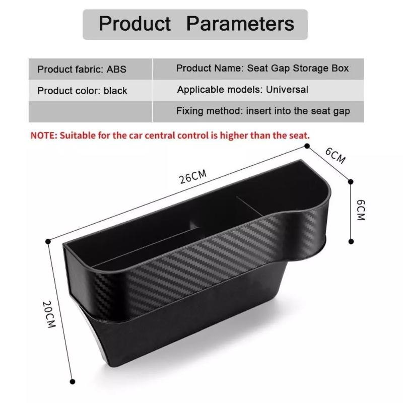 Universal Car Seat Gap Storage Organizer Box with Two Cup Holders and Phone Pocket for Neat Car Interior