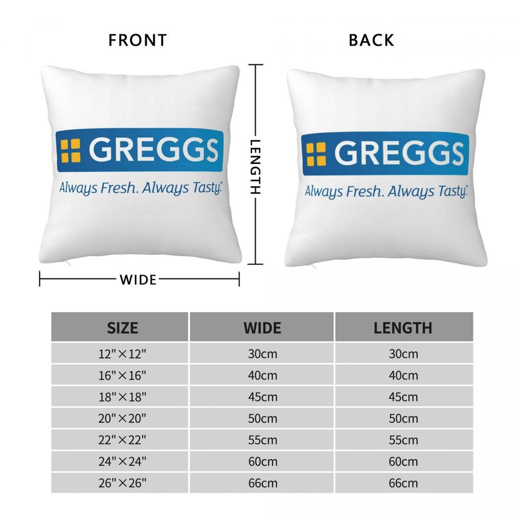 Federa Cuscino Quadrata Tendenza Logo Greggs Copricuscino Federa Cuscino Copricuscino da Lancio per Casa Divano Soggiorno