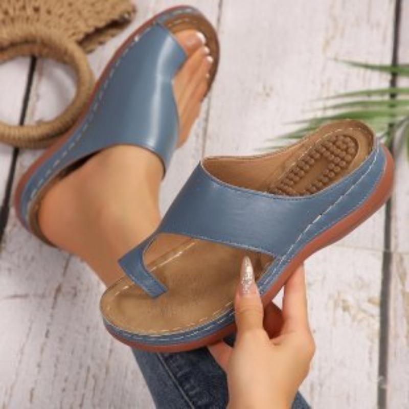 Summer New Casual Cover Toe Slope Heel Beach Women's Slippers Outside Cool Slippers