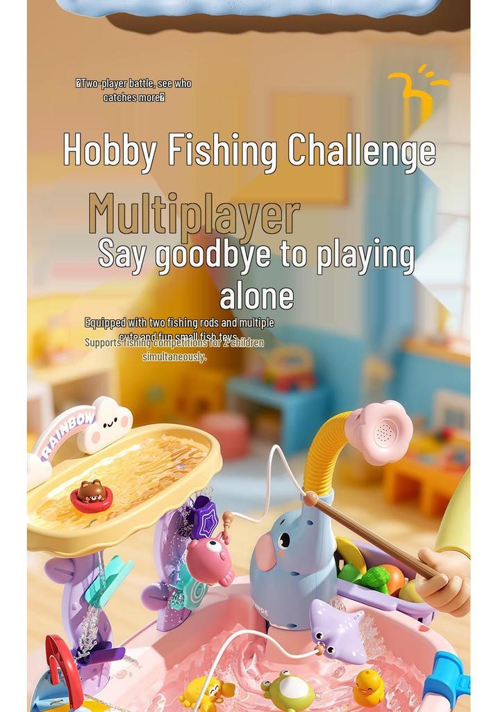 Children's Day Electric Water Play Table: Role-Playing Dishwashing, Fishing, Slide, and Sprinkler Toys