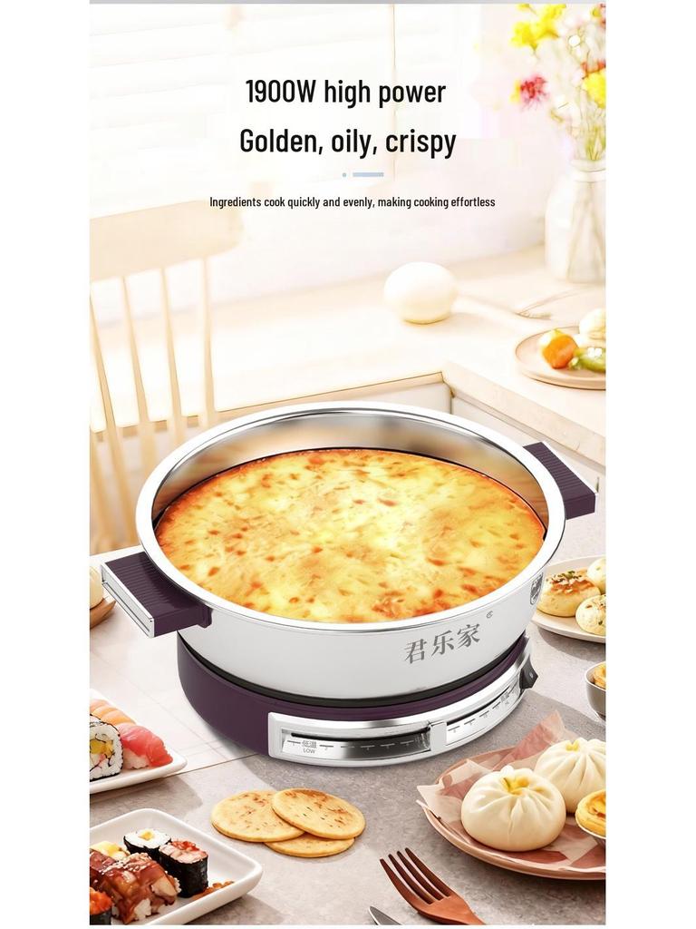 304 Stainless Steel Non-Stick Electric Griddle & Multi-Functional Frying Pan