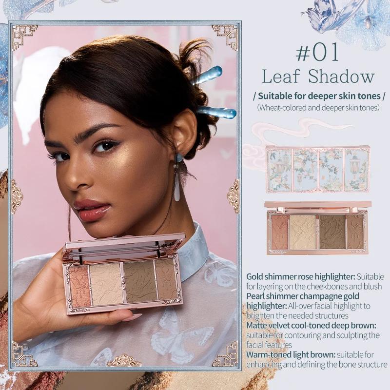 Flower Knows Butterfly Cloud Collar Collection Embossed Highlight & Contour Palette 16g 01 Leaf Shadow