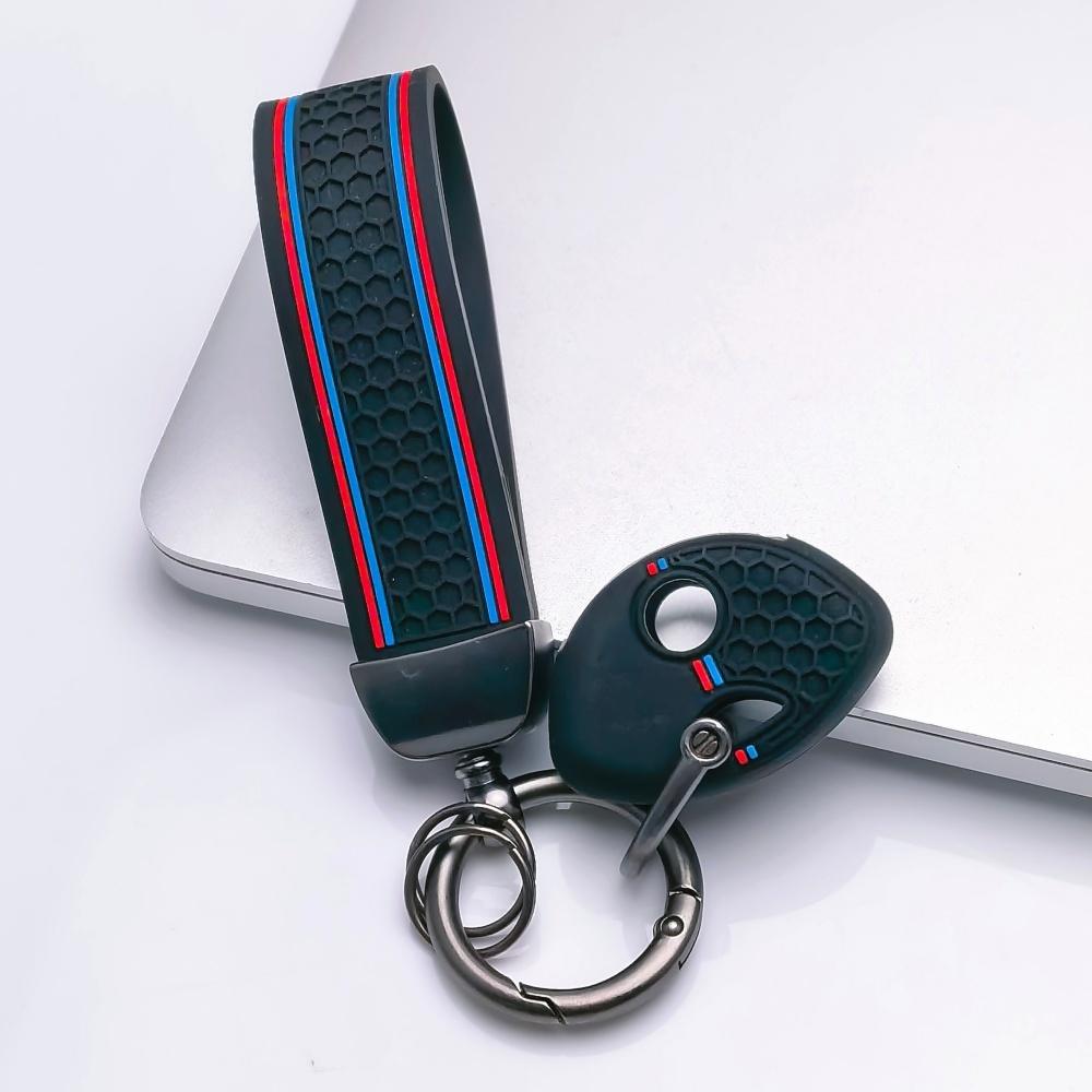 Silicone Key Fob Cover with keychain for BMW Motorcycle, Fits BMW R1200GS R1250GS, Protective Accessory, Key Fob Protection, Replacement