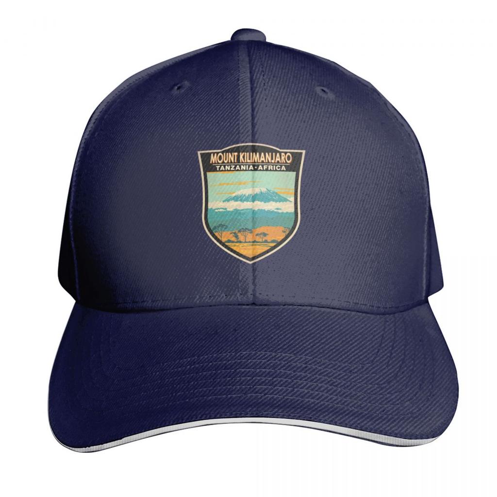 Mount Kilimanjaro Tanzania Africa Badge Baseball Cap Quick Dry Performance Cotton Twill Breathable Contrast Two Tone Brim