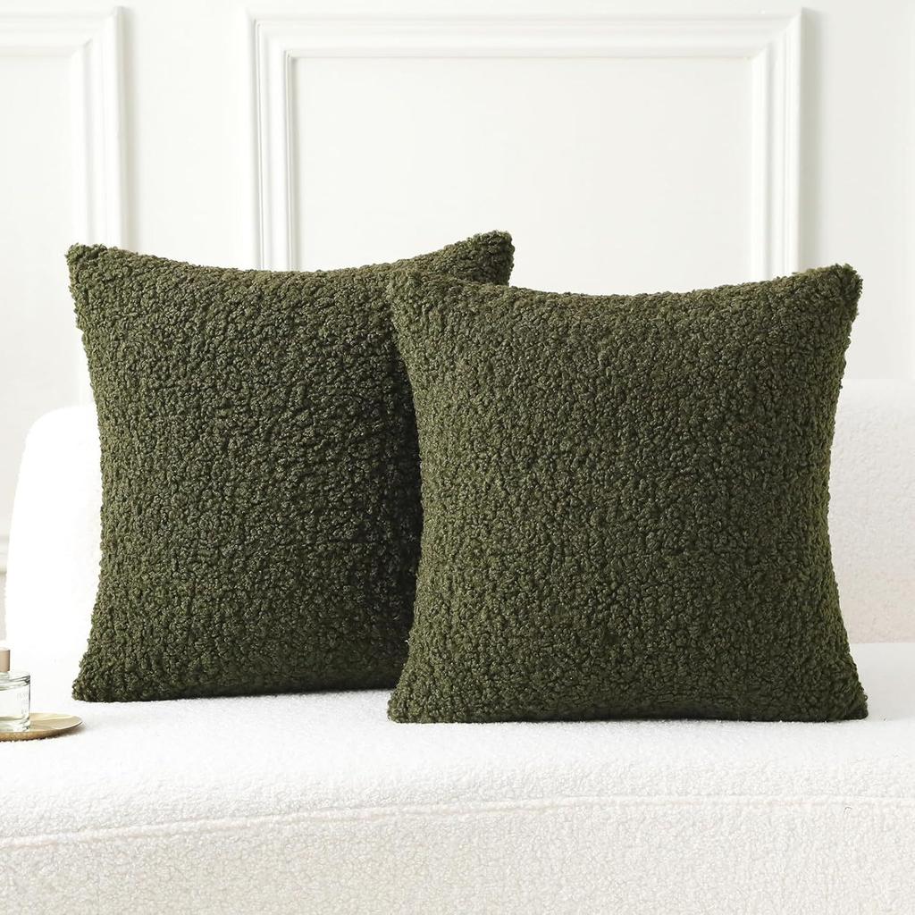 Lamb Circle Teddy Velvet Cushion Premium Model Room Villa Sofa Light Luxury Cushion Lumbar Pillow Pillow Cover