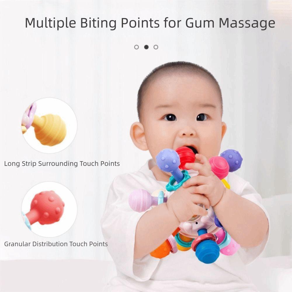BPA Free Baby Rattles Toys Colorful Multi-Sensory Baby Toy Sensory Chew Toys  Grasping Activities