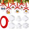 10Pcs Stockings Acrylic Christmas Ornaments Multishape Clear Circles Discs  New Year