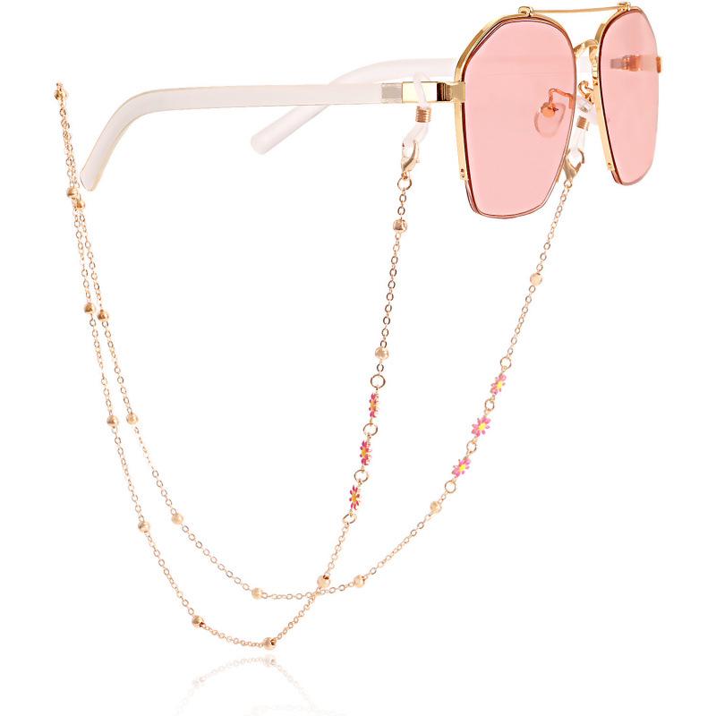 Trendy Colorful Enamel Flower Eyeglass Chain & Mask Lanyard for Women