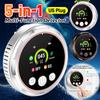 High-Sensitivity 5-in-1 Plug-In Safety Detector Gas Smoke CO Alarm 100dB Alert HD Display Easy Installation Home RV
