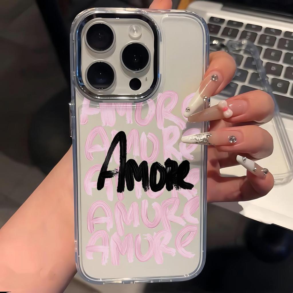 Pink Amore-love Phone Case for Samsung Galaxy A73 A16 A06 A35 A55 A25 A05S A15 A56 A54 A36 A34 A24 A26 A04 4G 5G Soft Cover