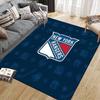 New York Rangers Flannel Pattern Square Carpet,Area Rug,Carpet Rug for Living Room Bedroom Sofa Playroom Decor,Non-slip Floor Mat