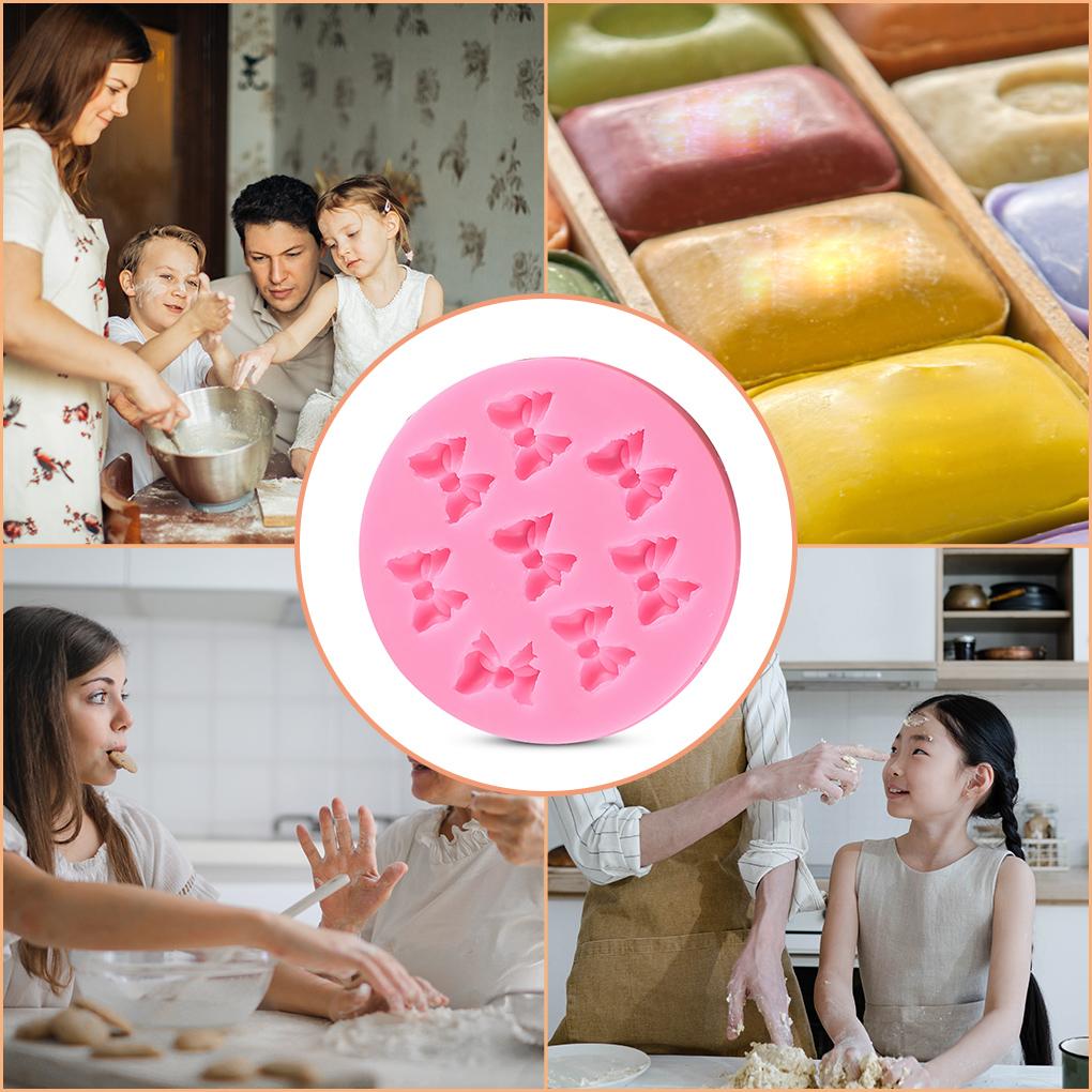 Silikonformen Exquisite Backform Schleifenmuster Bequeme Einzigartige Süßigkeitenformen Machen Zubehör für Heim Bäckerei Verwendung