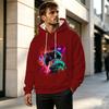 Men's Breathable Hoodie, Casual Comfort Top for Daily Commute, Outdoor & Halloween Wear