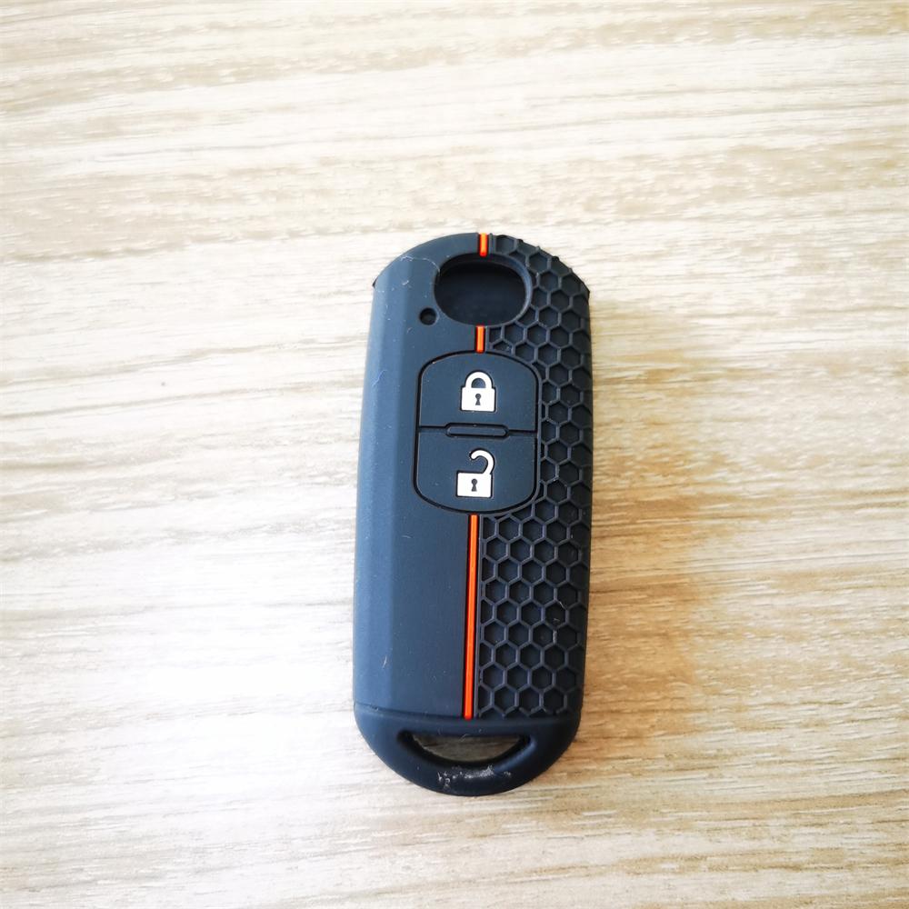 Silicone Car Key Cover Key Case For Mazda 2 3 6 Axela Atenza CX-5 CX5 CX-3 CX-7 CX8 CX-9 2016 2017 2018 2019 2 Buttons Auto Bag