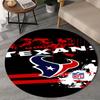 basketball Texans Logo Round Rug for Livingroom,Bedroom, Palyroom, Chair Rug, Area rug, Circle Carpet, Large Size Fan Christmas gift