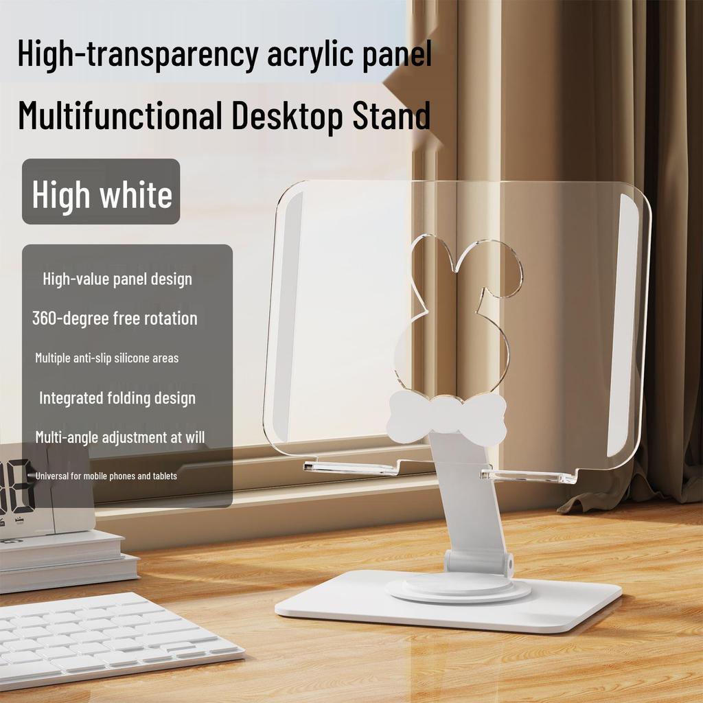 360° Rotatable Tablet Stand for iPad - Cute Rabbit Design for Desktop, Live Broadcast, and Outdoor Use