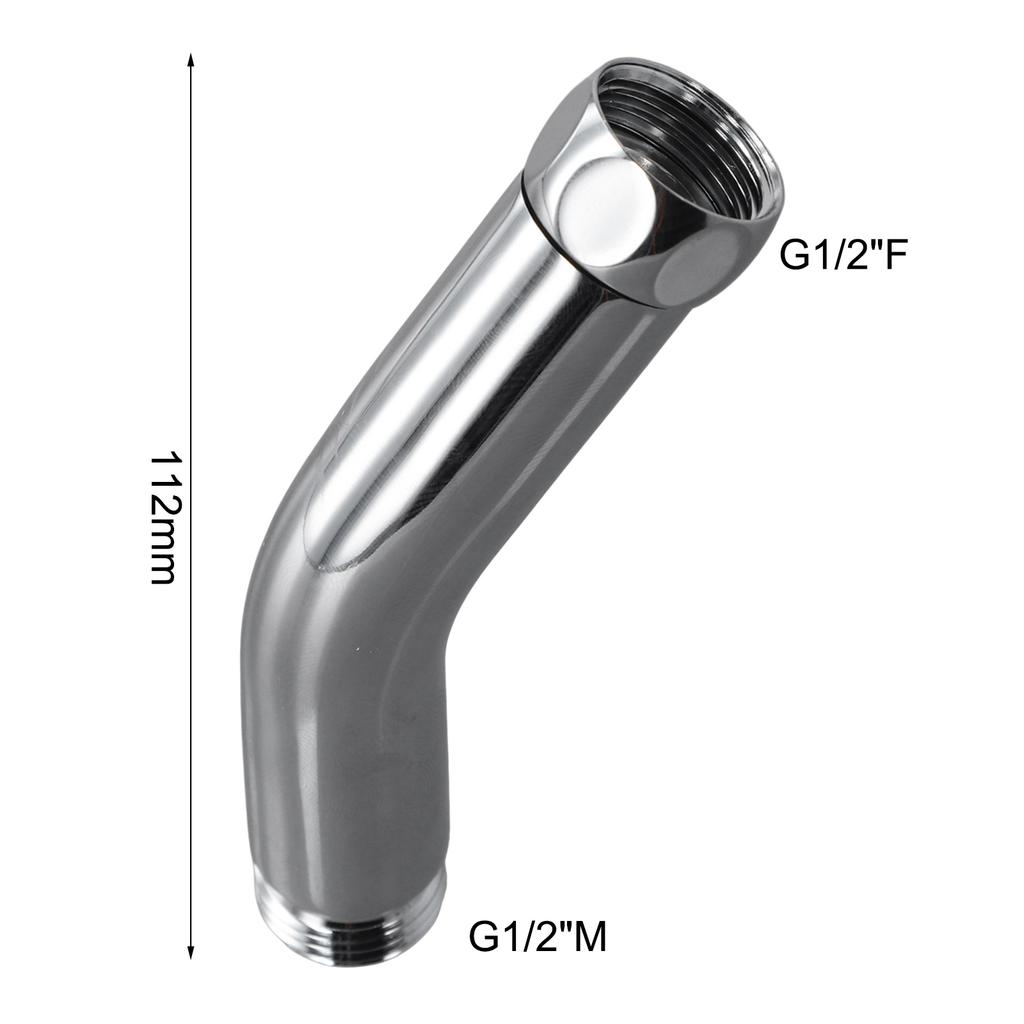 135° Shower Elbow Versatile Shower Top Spray Adapter Stainless Steel Shower Connector G1/2 Connections For Most Shower Heads