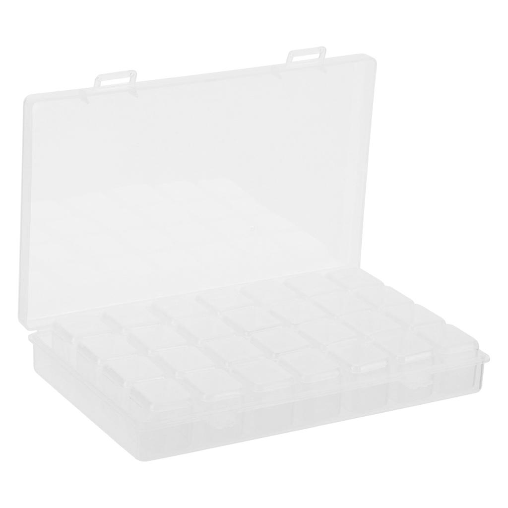 28 Grid Diamonds Painting Accessories Beads Organizer DIY Diamonds Painting Bead Storage Box