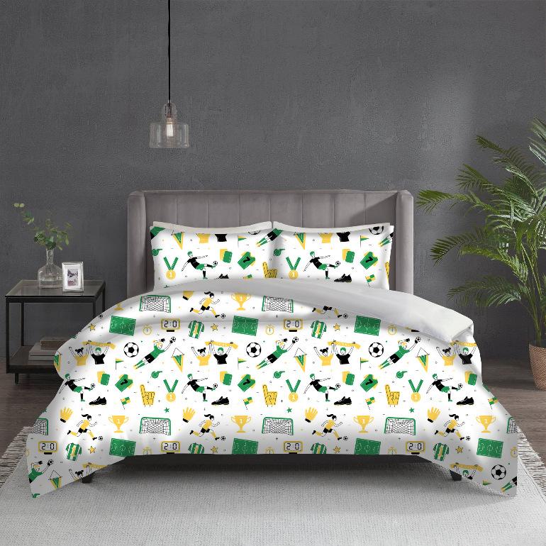 

3D Digital Printing Sports Football Three-Piece Set, Printed Bedding 90*90cm