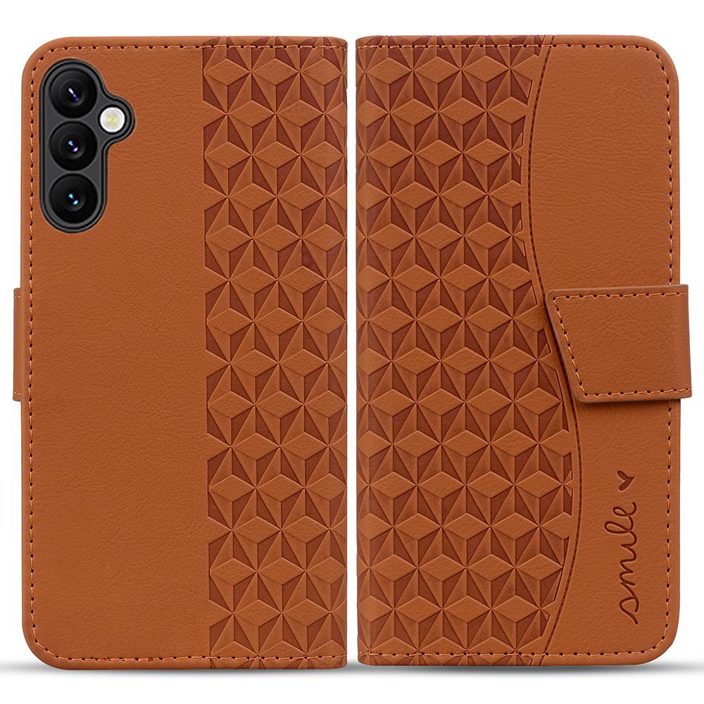 Phone Case For Samsung Galaxy A16 4G/5G/A26 5G/A17,Rhombus Pattern Leather Wallet Cover with Wrist Strap