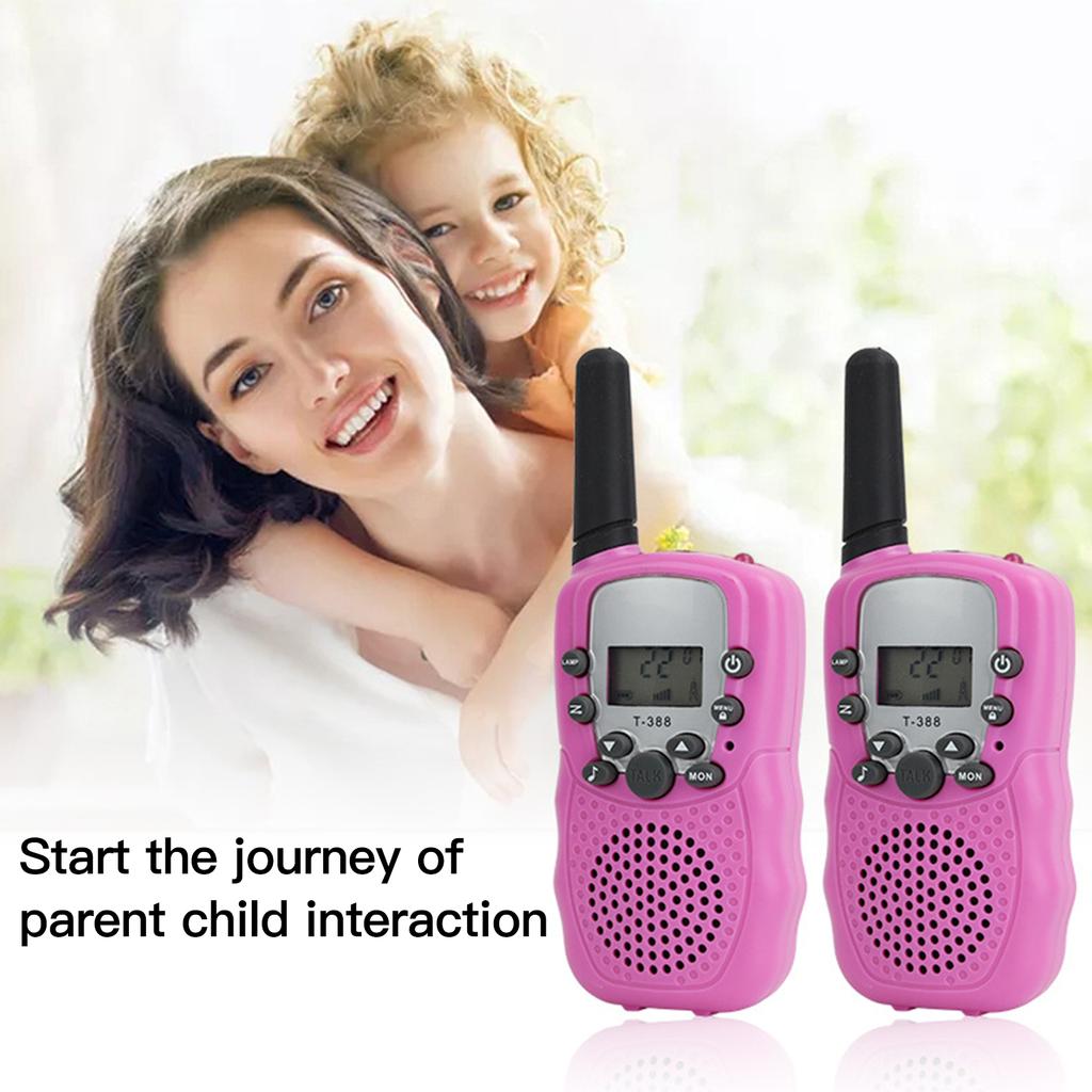 Walkie-talkie portátil de mano para niños, radios bidireccionales de 3 km de largo alcance, educativo e interactivo.