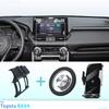 מותאם אישית עבור טויוטה RAV4 RAV 4 2020 2021 2022 2023 מחזיק טלפון לרכב תושבת טלפון מגנטית לרכב טעינה אלחוטית עם חיישן חכם