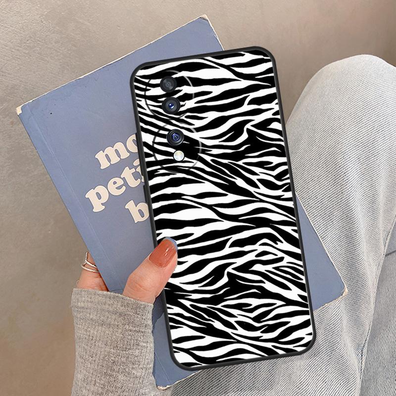 Zebra Skin Case For Honor Magic 8 Pro 5 6 7 Lite Cover For Honor 400 200 90 70 50 X8a X8b X9a X9b X9c