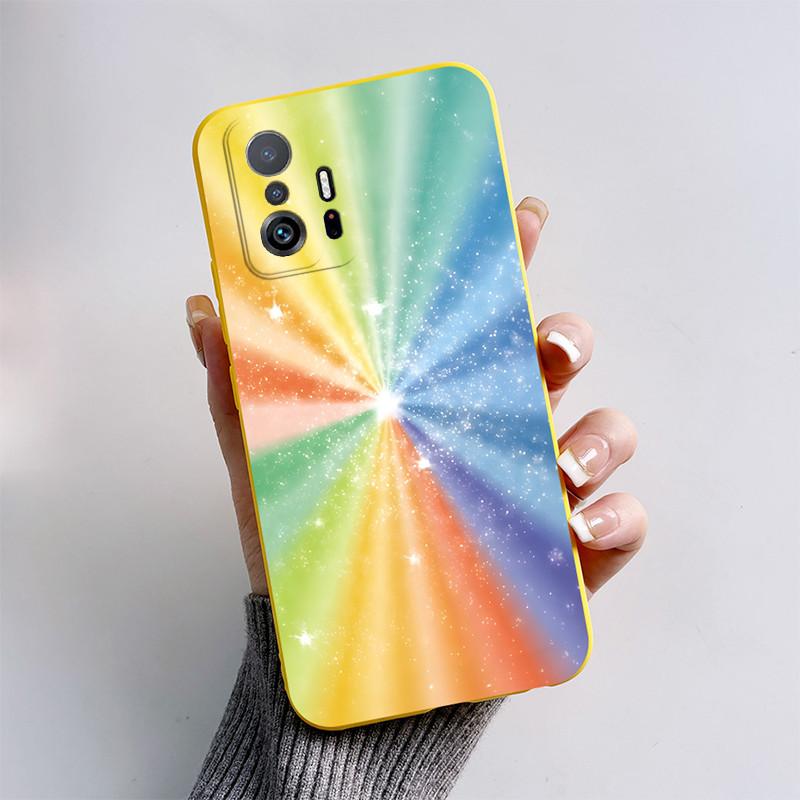 Handyhülle Für Xiaom Mi 11T 11 T Pro Funda Niedliche Katze Cartoon Hund Fuchs Hülle Xiaomi 11T Mi11T Pro Matte Weiche TPU Rückseite Bumper