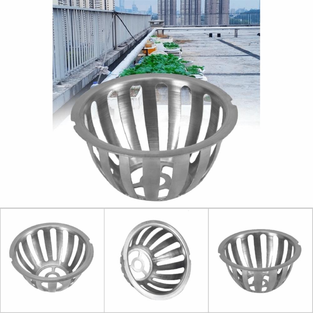 2PCS Round Shape Floor Drain Cover Stainless Steel Ground Drain Strainer Storm Drain Filter Yard