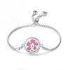 Edelstahl Lebensbaum Aromatherapie Armband - Verstellbar, Öffnungsbares Magnetdesign für ätherische Öle