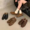 Women's Suede Mary Jane Shoes Flats with Double Buckle Straps and Butterfly-knot Detail Elegant Ladies Elevation Ballet Shoes