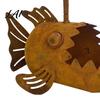 Flowerpot Rustic Iron Planter Fish Shaped Design Decorative Metal Flower Pot for Planter Succulents Cactus Plants Rustproof Garden Patio