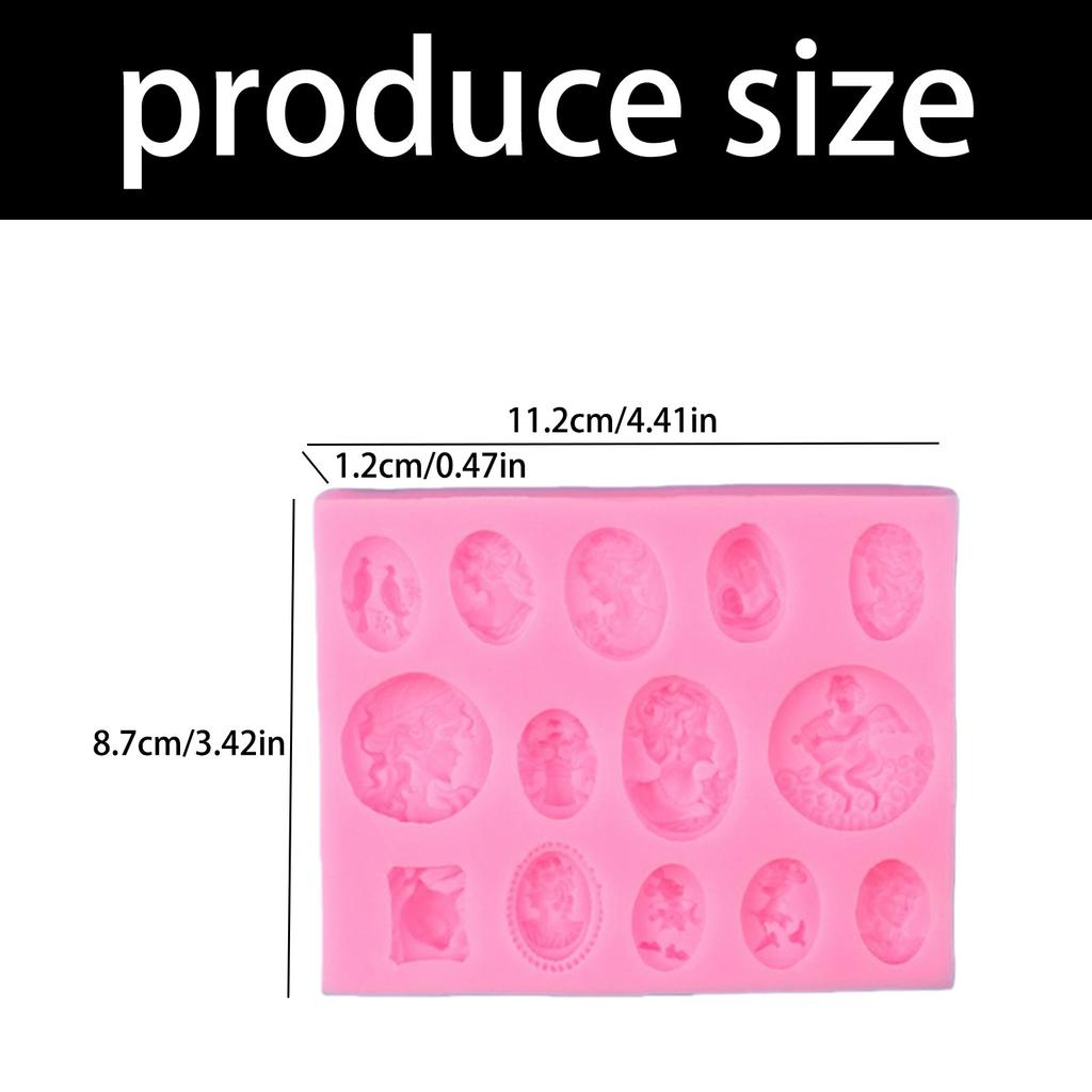 Silicone Relief Mould With Lifelikes Lady Head Sculpture Ideal For Jewelry And Decorative Arts