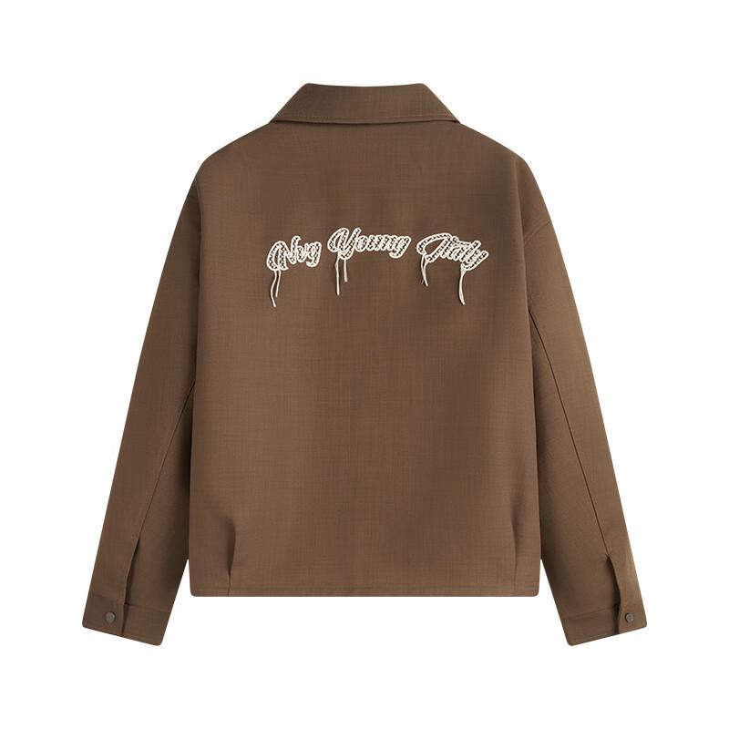 NVG·YOUNG Men's Casual Embroidered Sailboat Logo Jacket