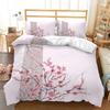 Pink Floral Duvet Cover Japanese Cherry Blossoms Theme Bedding Set Spring Romantic Quilt Cover For Girl Microfiber Bedspread