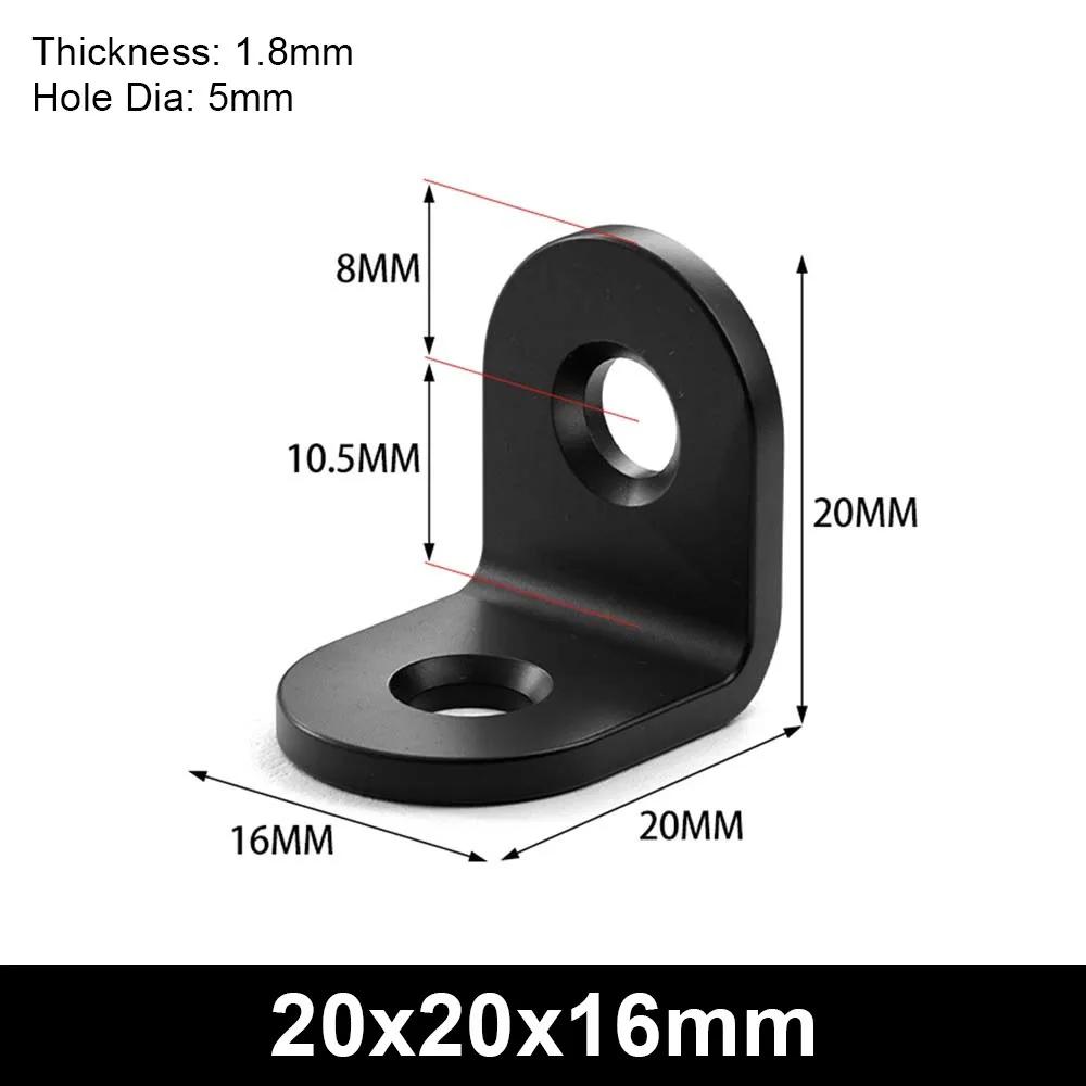 New 1Pcs Durable 90 Degree Angle Bracket Stainless Steel L-shaped Corner Stand Holes Fixed Mending Plate Furniture Hardware