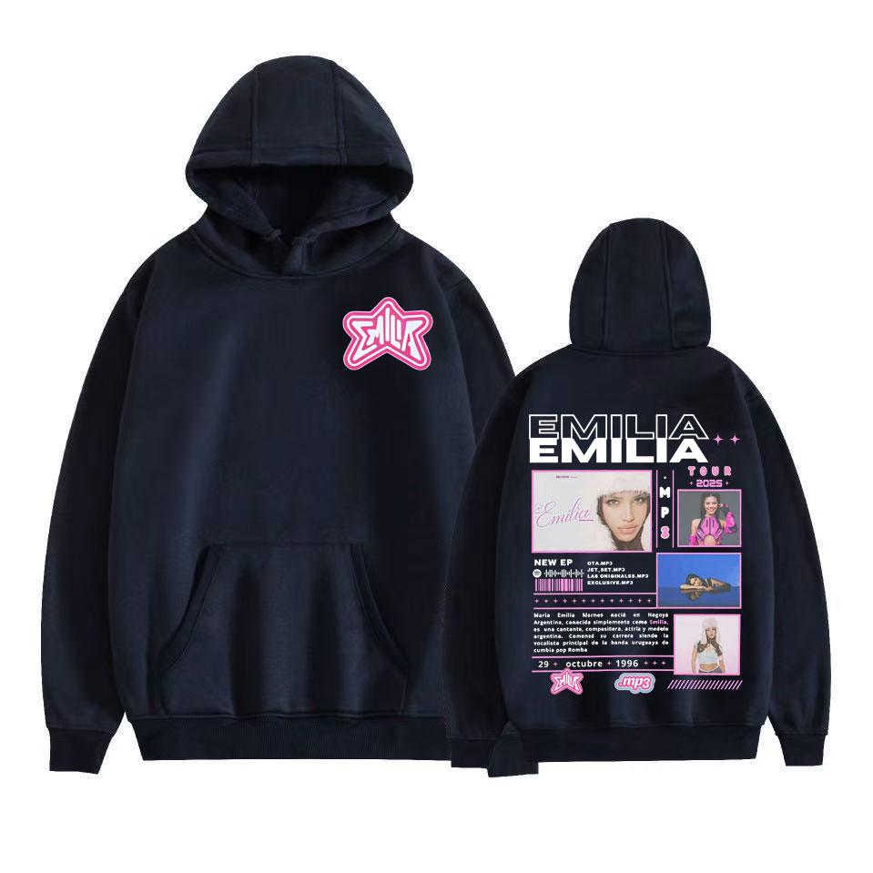 Singer Emilia Mernes MP3 Tour 2025 Cover Hoodies Men Women Aesthetic Fashion Hip Hop Sweatshirt Casual Comfort Bodywarmer Hoodie
