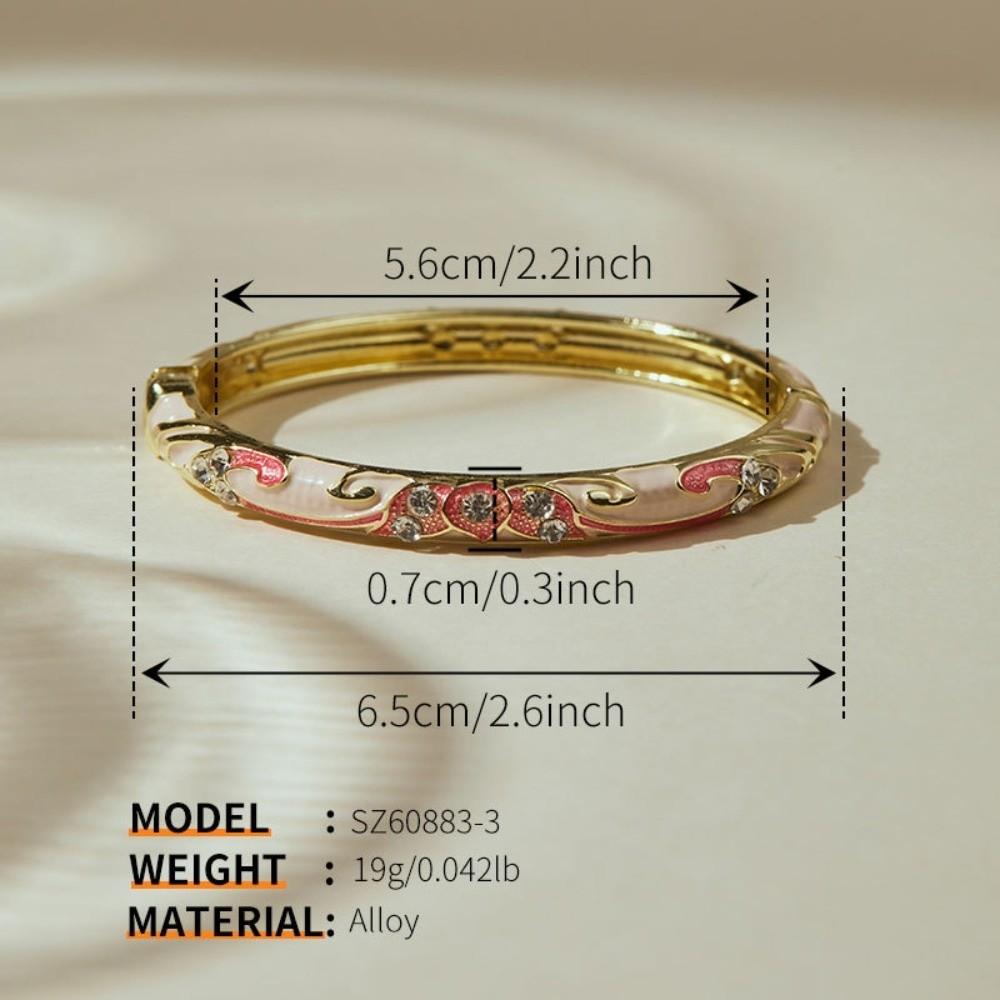 Emaliowana Vintage Bransoletka Cloisonne Tradycyjna Damska Bransoletka na Rękę Rękodzieło Kwiatowa Bransoletka Dziewczęta
