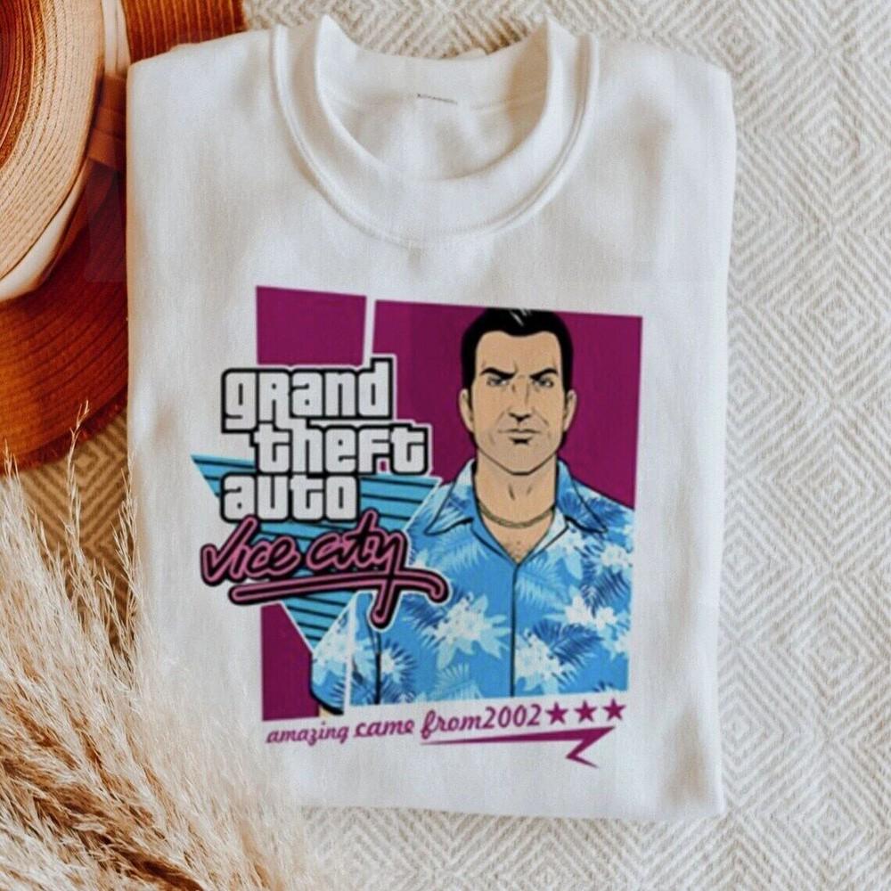 

Gta Vice City Рубашка с Рэем Лиоттой 1954 2022 Забавная Классическая Белая Унисекс Все Размеры Унисекс Футболка XXL