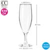 Toyo Sasaki Glass Champagne Glass New Spur Flute Champagne Glass 165ml Made in Japan Dishwasher Safe Glass Champagne Cup 32054