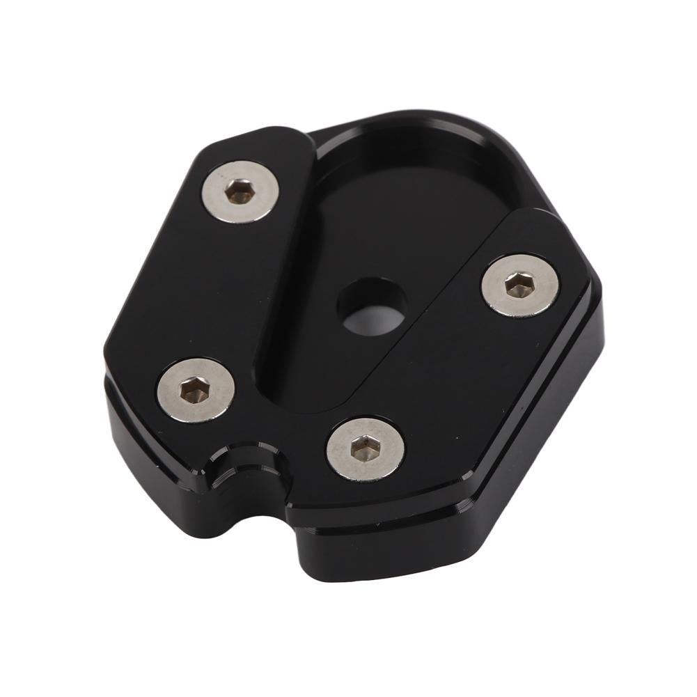 Fuß Seitenständer Verlängerungspad Stabil CNC Aluminiumlegierung Vergrößerer Stützpad für Motorrad Schwarz