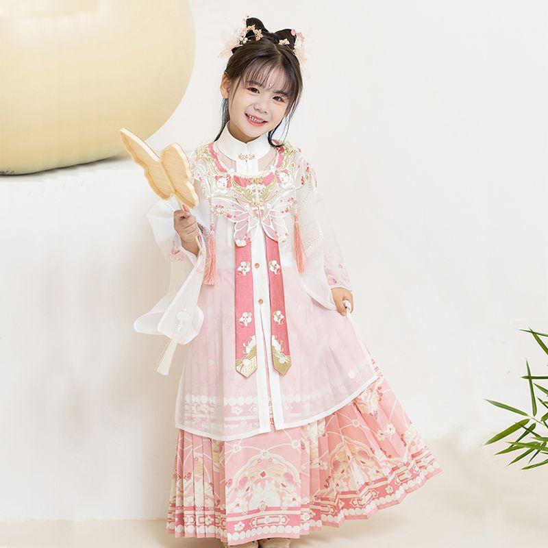 

Ханфу девушка в китайском стиле тканевое летнее платье античный костюм Тан костюм супер феи платье маленькая девочка юбка русалки принцессы нижнее белье XXXL