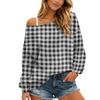 Top Casual a Maniche Lunghe in Rete da Donna, Vestibilità Larga, Blusa Comoda per l'Uso Quotidiano