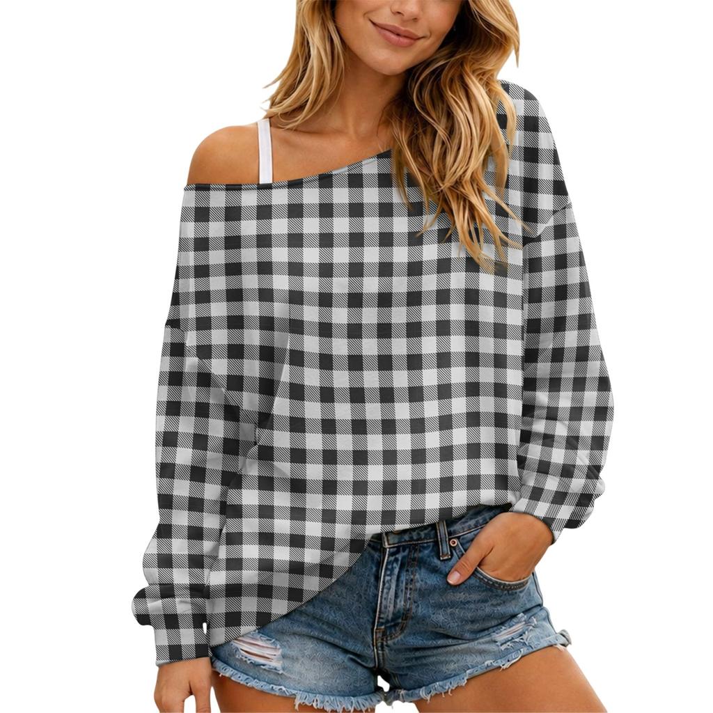 Top Casual a Maniche Lunghe in Rete da Donna, Vestibilità Larga, Blusa Comoda per l'Uso Quotidiano
