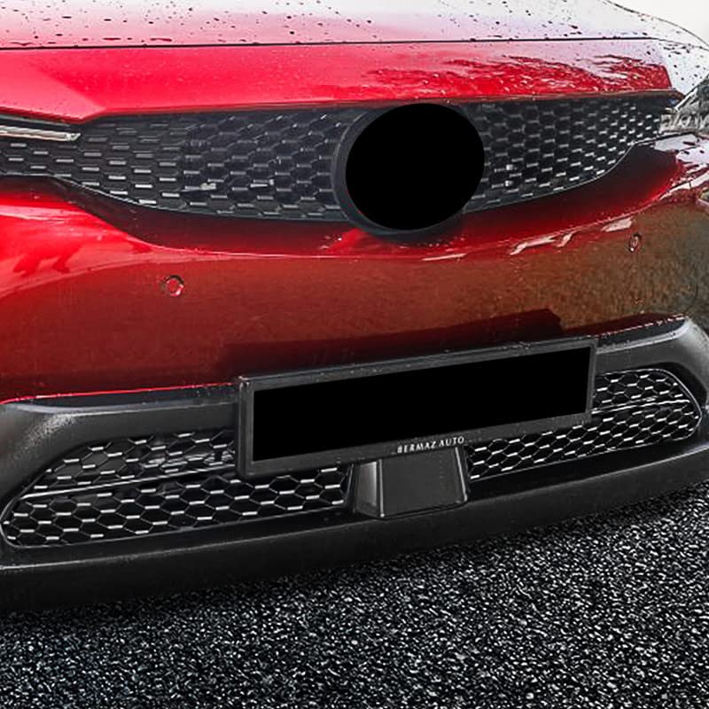 MEKOMEKO Mazda Front Grille Bumper Grille Cover Exterior ABS Easy Compatible with and Model MX-30 Accessories, Parts, Resin, 2-Piece Set,